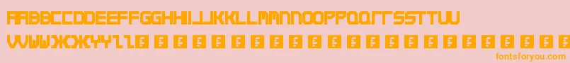 Qirex Font – Orange Fonts on Pink Background