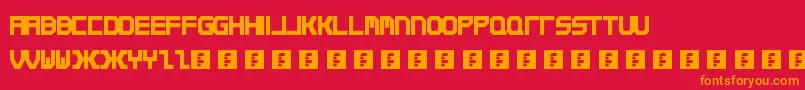 Qirex Font – Orange Fonts on Red Background