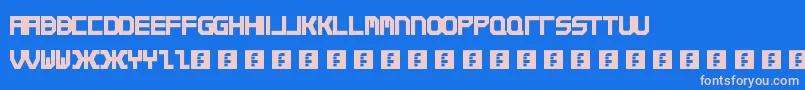Qirex Font – Pink Fonts on Blue Background