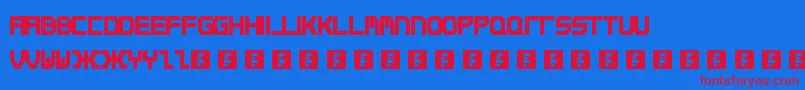 Qirex Font – Red Fonts on Blue Background