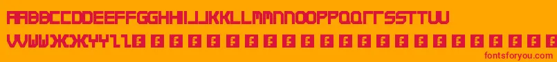 Qirex Font – Red Fonts on Orange Background