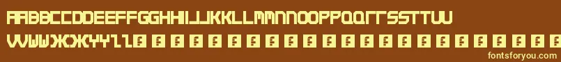 Qirex Font – Yellow Fonts on Brown Background