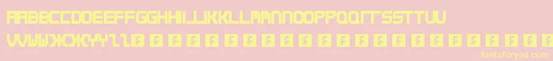 Qirex Font – Yellow Fonts on Pink Background
