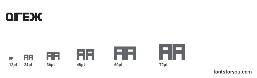 Qirex Font Sizes