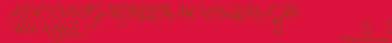 ZothiqueDemo Font – Brown Fonts on Red Background