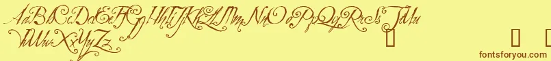 ZothiqueDemo Font – Brown Fonts on Yellow Background