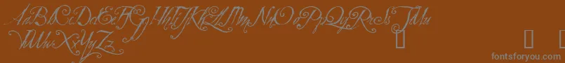 Шрифт ZothiqueDemo – серые шрифты на коричневом фоне