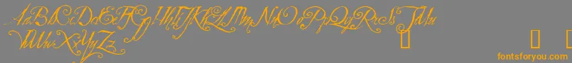 ZothiqueDemo-Schriftart – Orangefarbene Schriften auf grauem Hintergrund