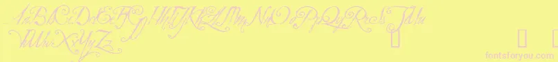 ZothiqueDemo Font – Pink Fonts on Yellow Background