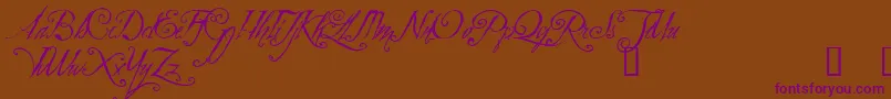 ZothiqueDemo Font – Purple Fonts on Brown Background