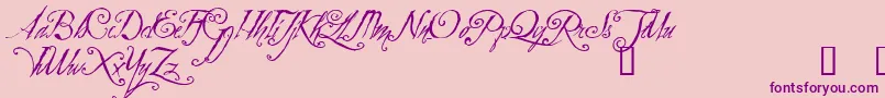 ZothiqueDemo Font – Purple Fonts on Pink Background