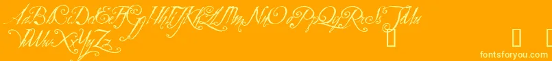 ZothiqueDemo Font – Yellow Fonts on Orange Background