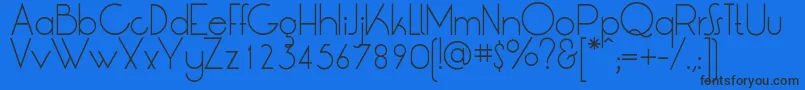 LtOksanaLight Font – Black Fonts on Blue Background
