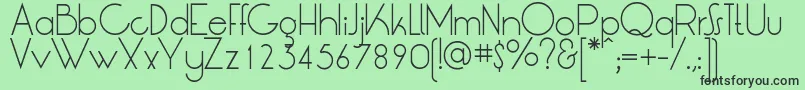 LtOksanaLight Font – Black Fonts on Green Background