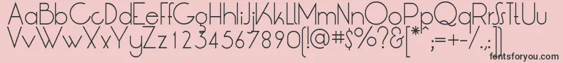LtOksanaLight Font – Black Fonts on Pink Background