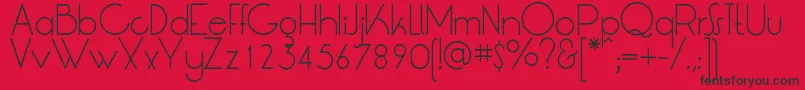 LtOksanaLight-Schriftart – Schwarze Schriften auf rotem Hintergrund