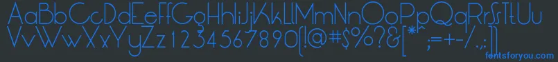 LtOksanaLight Font – Blue Fonts on Black Background