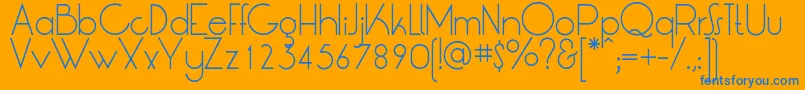 LtOksanaLight Font – Blue Fonts on Orange Background