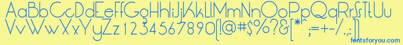LtOksanaLight Font – Blue Fonts on Yellow Background