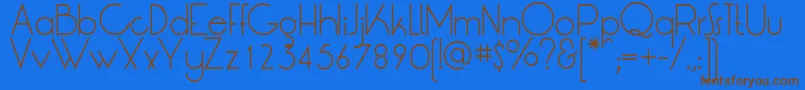 LtOksanaLight Font – Brown Fonts on Blue Background