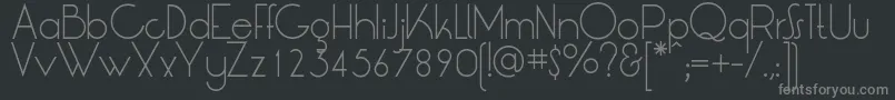 LtOksanaLight Font – Gray Fonts on Black Background