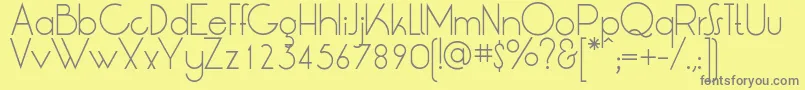 LtOksanaLight Font – Gray Fonts on Yellow Background