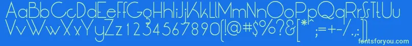 LtOksanaLight Font – Green Fonts on Blue Background