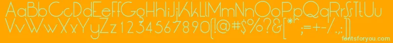 LtOksanaLight Font – Green Fonts on Orange Background
