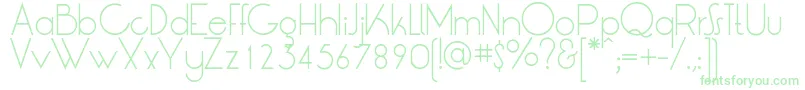 LtOksanaLight Font – Green Fonts on White Background