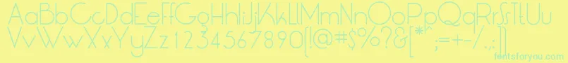 LtOksanaLight Font – Green Fonts on Yellow Background