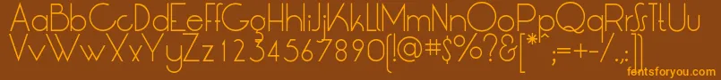 LtOksanaLight Font – Orange Fonts on Brown Background