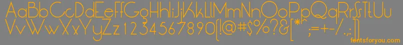 フォントLtOksanaLight – オレンジの文字は灰色の背景にあります。