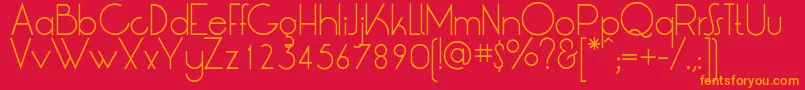 LtOksanaLight-Schriftart – Orangefarbene Schriften auf rotem Hintergrund