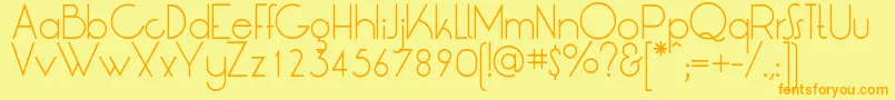 LtOksanaLight Font – Orange Fonts on Yellow Background