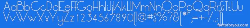 LtOksanaLight Font – Pink Fonts on Blue Background