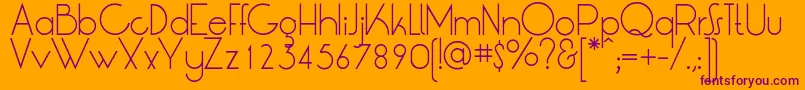 LtOksanaLight Font – Purple Fonts on Orange Background