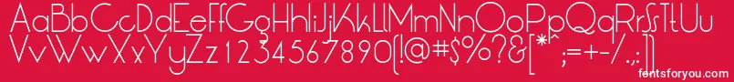 LtOksanaLight Font – White Fonts on Red Background