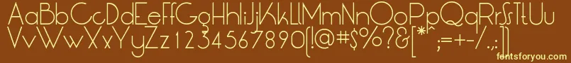 LtOksanaLight Font – Yellow Fonts on Brown Background