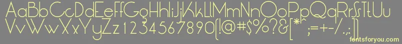 LtOksanaLight Font – Yellow Fonts on Gray Background