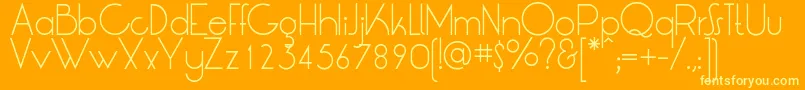 LtOksanaLight Font – Yellow Fonts on Orange Background