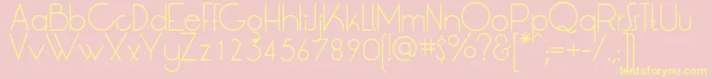 LtOksanaLight Font – Yellow Fonts on Pink Background