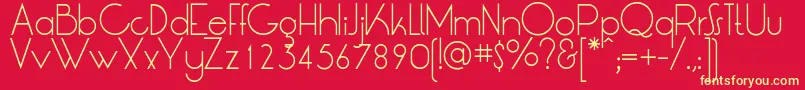 LtOksanaLight Font – Yellow Fonts on Red Background