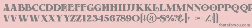 Forestregular Font – Gray Fonts on Pink Background