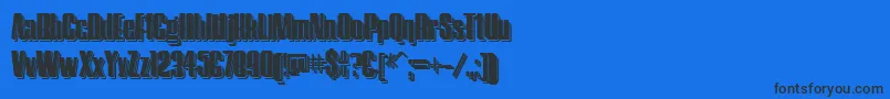 フォントHostilShadowTwo – 黒い文字の青い背景