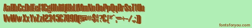 fuente HostilShadowTwo – Fuentes Marrones Sobre Fondo Verde