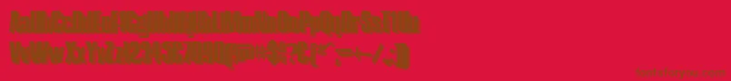 HostilShadowTwo Font – Brown Fonts on Red Background