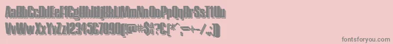 HostilShadowTwo Font – Gray Fonts on Pink Background