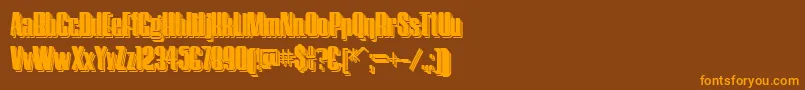 HostilShadowTwo Font – Orange Fonts on Brown Background