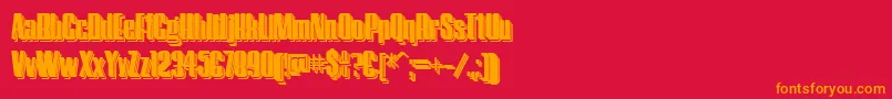 fuente HostilShadowTwo – Fuentes Naranjas Sobre Fondo Rojo