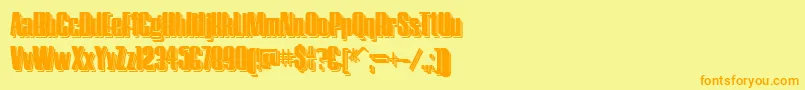 Police HostilShadowTwo – polices orange sur fond jaune